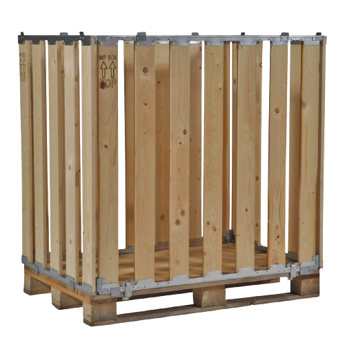 Pallet Box -4 detachable walls (1100mm high) - Wooden Pallet Boxes - Zamko B.V.
