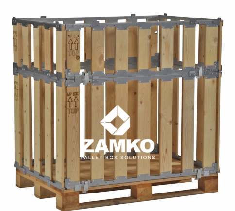 Pallet Box -8 detachable walls (700mm + 350mm high) - Zamko B.V.
