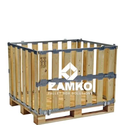 Pallet Box -4 detachable walls incl. 1 hinged gate - Zamko B.V.