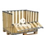 Pallet Box -4 detachable walls incl. 1 hinged gate - Zamko B.V.