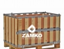 Pallet Box -4 walls incl. 1 hinged gate; fixed plywood liner - Zamko B.V.