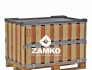 Pallet Box -4 walls incl. 1 hinged gate; fixed plywood liner - Zamko B.V.