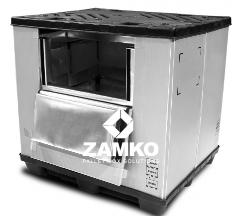 Plastic cold chain container with Folding Window – 1000×1200 - Zamko B.V.