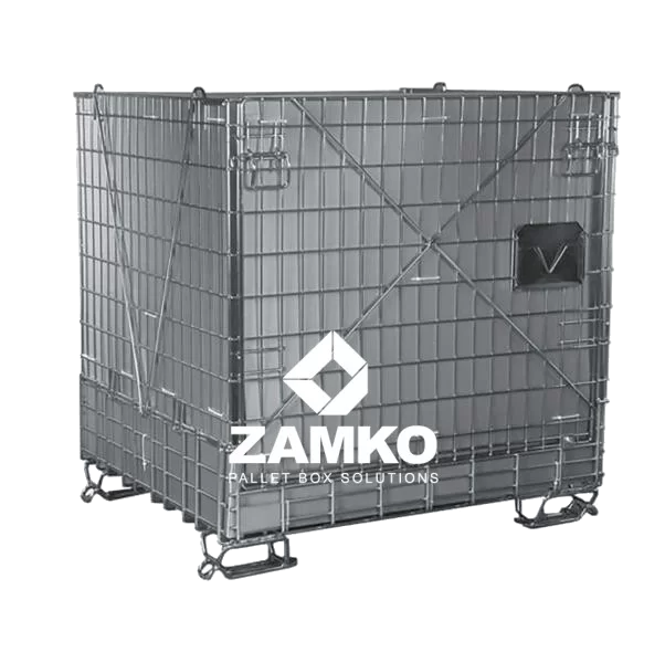Steel Pallet Boxes Mesh Wire Cage 1000x1200mm - 15 Steel Pallet Boxes Zamko B.V.