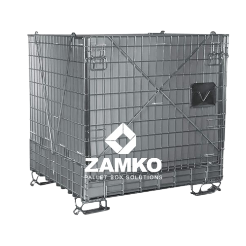Steel Pallet Boxes Mesh Wire Cage 800x1200mm - 7 Steel Pallet Boxes Zamko B.V.