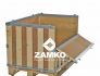 Pallet Box -4 walls incl. 2 hinged gates; fixed plywood liner - Zamko B.V.