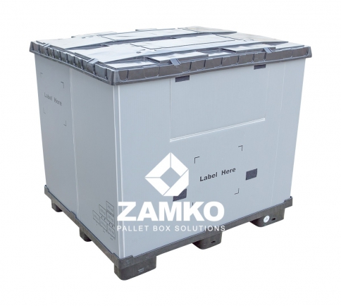 Plastic Pallet Box Sleeve with Folding Window – 1000×1200 - Zamko B.V.