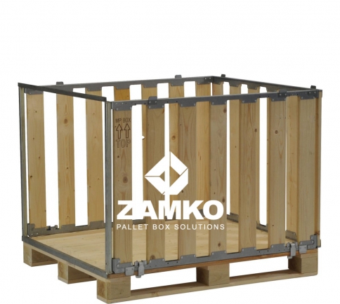 Pallet Box -4 detachable walls; one short side open - Zamko B.V.