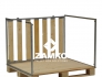 Pallet Box -4 detachable walls; two short sides open - Zamko B.V.