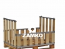 Pallet Box -4 detachable walls with 2 hinged gates on the long sides - Zamko B.V.