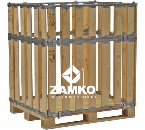 Pallet Box -8 detachable walls (800mm + 400mm high) - Zamko B.V.