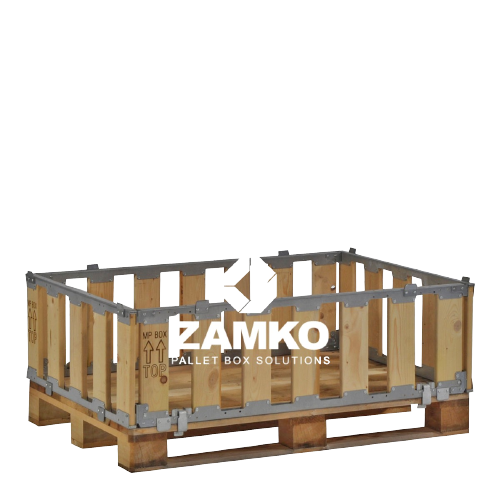 Pallet Box -4 detachable walls (350mm high) - Wooden Pallet Boxes - Zamko B.V.