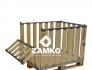 Pallet Box -4 detachable walls with 1 hinged gate on short side - Zamko B.V.