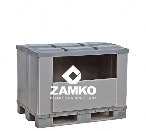 Plastic Pallet Box Sleeve with Folding Window – 800×1200 - Zamko B.V.