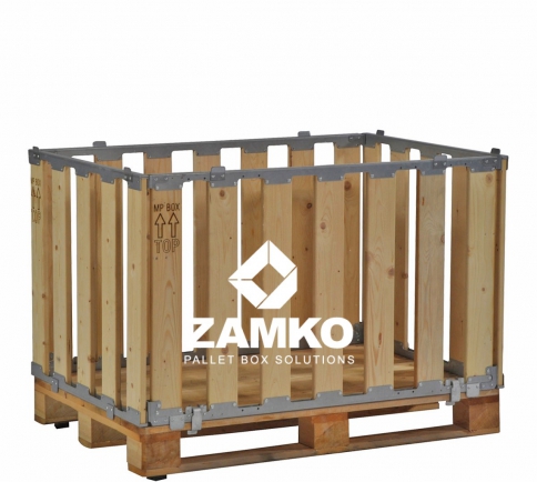 Pallet Box -4 detachable walls (700mm high) - Zamko B.V.