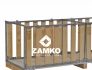 Pallet Box -7 detachable walls for a 240cm pallet, 2 short sides open - Zamko B.V.