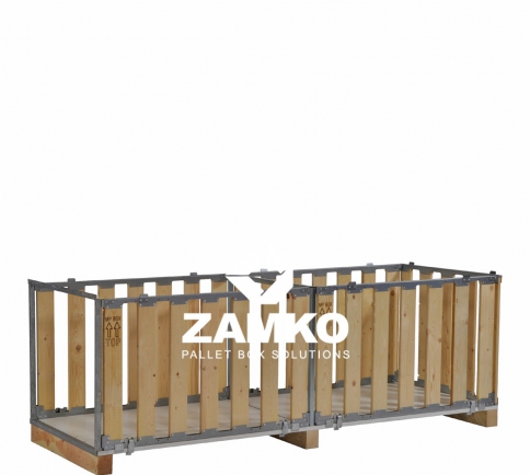 Pallet Box -7 walls for a 240cm pallet, 1 short side open - Zamko B.V.