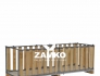 Pallet Box -7 walls for a 240cm pallet, 1 short side open - Zamko B.V.