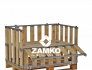 Pallet Box -4 detachable walls incl. 1 hinged gate and shelf - Zamko B.V.
