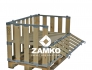 Pallet Box -4 detachable walls incl. 1 hinged gate and shelf - Zamko B.V.