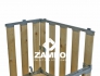 Pallet Box -4 detachable walls incl. 1 hinged gate and shelf - Zamko B.V.