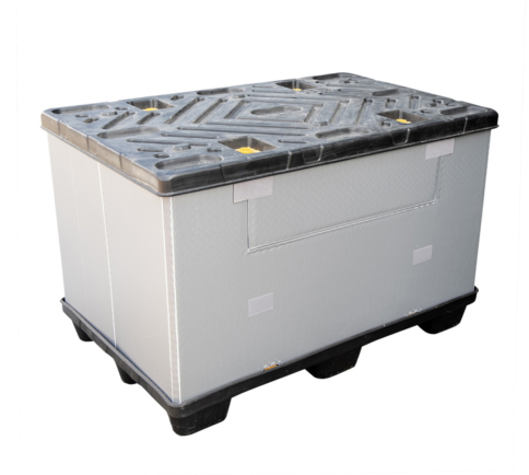 Plastic Pallet Box Sleeve with Folding Window – 800×1200 - Zamko B.V.