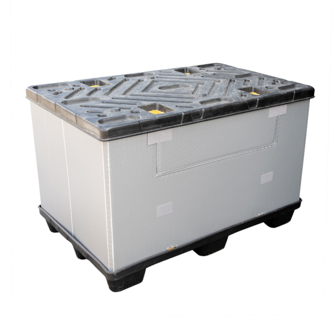 Plastic Pallet Box Sleeve with Folding Window – 800×1200 - Zamko B.V.