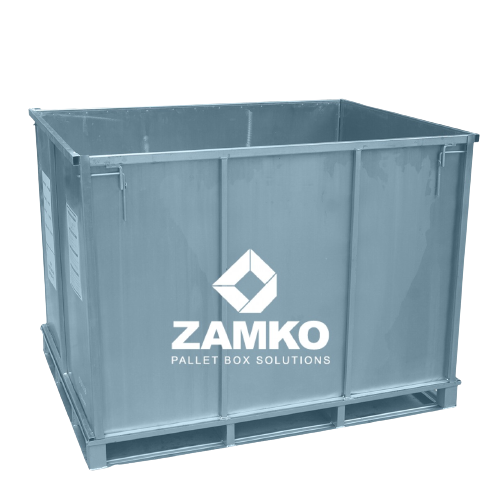 Steel Walk-in Pallet box -closed walls - Second hand - Zamko B.V.