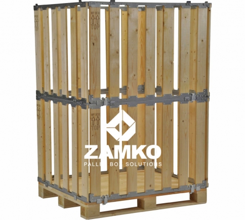 Pallet Box -8 detachable walls (800mm + 800mm high) - Zamko B.V.