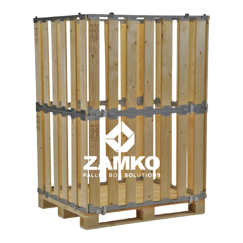 Zamko B.V. - Wooden Pallet Boxes Pallet Box -8 detachable walls (800mm + 800mm high)