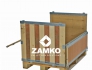 Pallet Box -4 walls incl. 2 hinged gates; plywood liner - Zamko B.V.